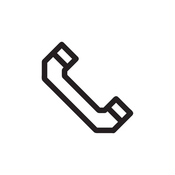 Ikona Vektoru Telefonu Komunikační Symbol Jednoduchý Plochý Design Pro Webovou — Stockový vektor