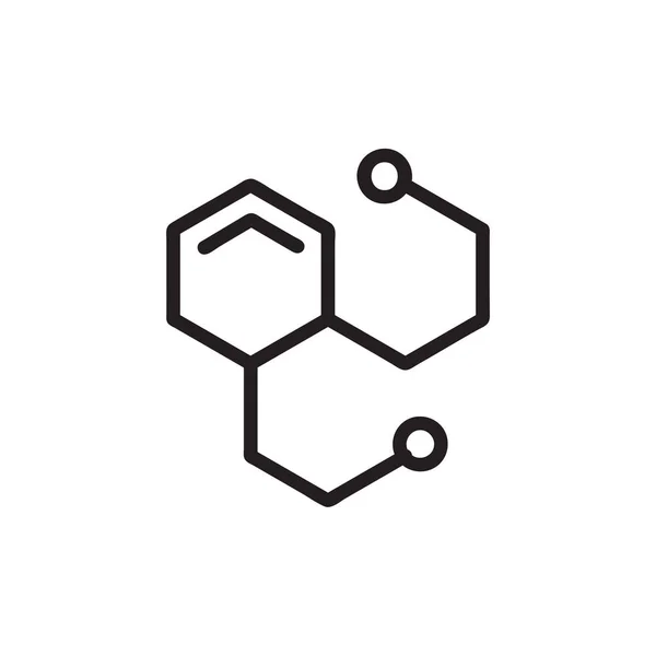 Chemie Struktur Vektor Symbol Medizinisches Symbol Einfaches Flaches Design Für — Stockvektor