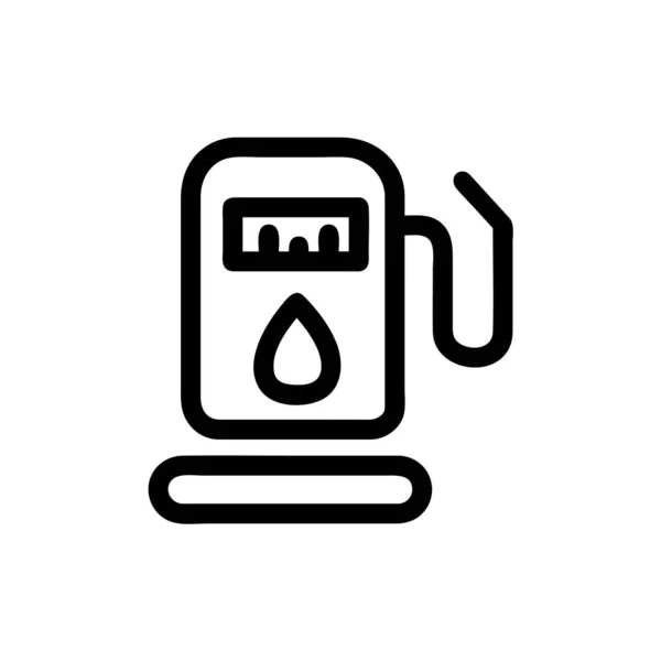 Icono Vector Gasolinera Símbolo Gasolina Diseño Simple Plano Para Aplicaciones — Archivo Imágenes Vectoriales