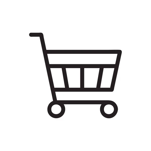 Shopping Cart Vector Icon Basket Symbol Simple Flat Design Web — Stock Vector