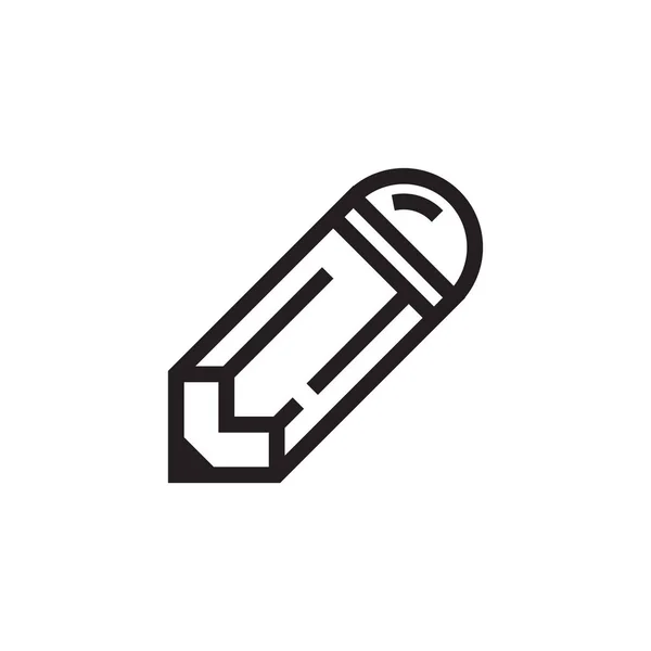 Bleistift Vektor Symbol Notizsymbol Einfaches Flaches Design Für Web Oder — Stockvektor