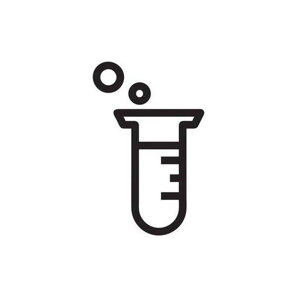 Röhrenkolben Vektor Symbol Laborsymbol Einfaches Flaches Design Für Web Oder — Stockvektor