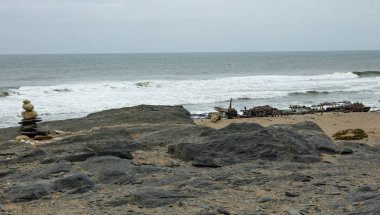 Namibya iskelet sahilinde batık gemi