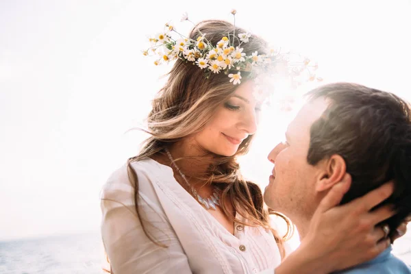 Close Foto Romântica Casal Feliz Amoroso Que Passa Tempo Juntos — Fotografia de Stock