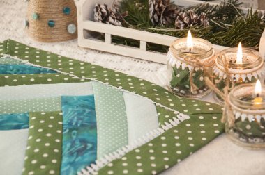 Yeni yıl patchwork Tekstil peçete