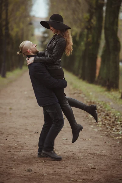 História de amor tiro de um casal — Fotografia de Stock