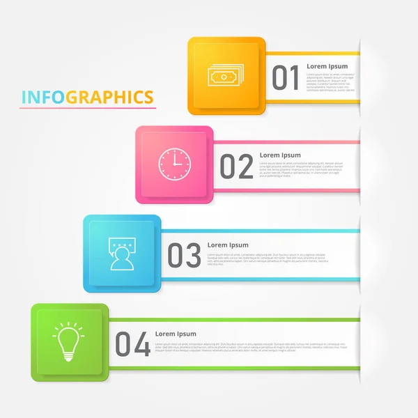 Infographic Design Template Can Used Business Education Web Design Banners — Stock Vector