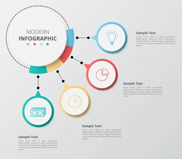 Szablon Infografiki Dla Biznesu Edukacji Projektowania Stron Internetowych Banery Broszury — Wektor stockowy