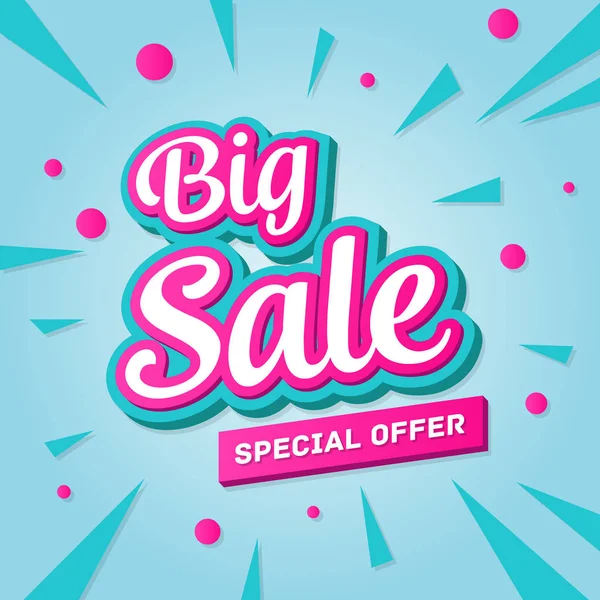 Satış afişi şablonu tasarımı. Vektör illüstrasyonu