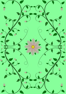 Güzel sanat sorunsuz çiçek desenli