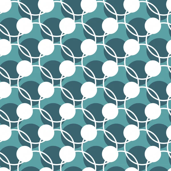 Απρόσκοπτη πουά μοτίβο. Πλέγμα με στρογγυλά κύτταρα, διανυσματικό φόντο Λευκό και Μπλε — Διανυσματικό Αρχείο