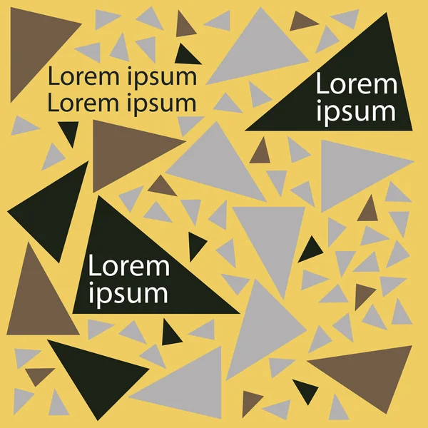 Αφηρημένη γεωμετρική υφή φόντου για σχεδιασμό αφίσας. Πρότυπο διάνυσμα πανό με τρίγωνα. — Διανυσματικό Αρχείο