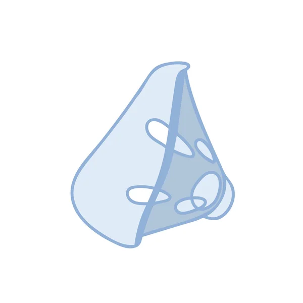 Иконка маски Набулизера. Контурная векторная иллюстрация дыхания легких аэрозоля. Дыхательная маска — стоковый вектор