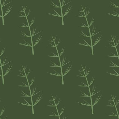 Kusursuz botanik desen. At kuyruğu, tıbbi bir bitki. Yüzey tasarımı için vektör el çizimi arkaplan