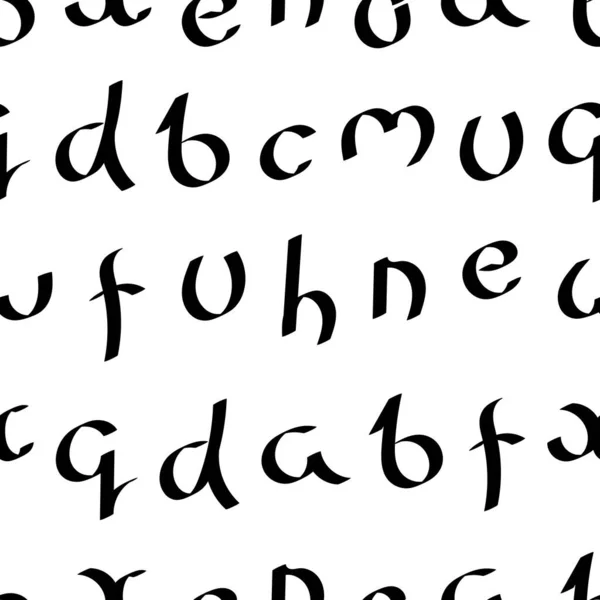 Черные Буквы Белом Фоне Векторный Бесшовный Рисунок Тканей Бумаги Чехлов — стоковый вектор
