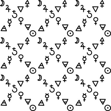 Astrolojik, gizemli ve mistik işaretleri olan kusursuz bir geçmişi var. Elle çizilmiş desen. Tarot kartları, kumaş ve pastel renkli diğer yüzeylerin tasarımı. Vektör .