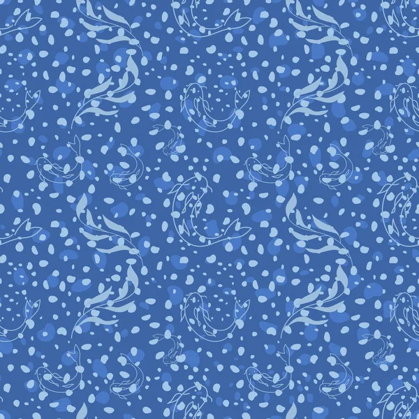 Терраццо Безшовний Візерунок Світлі Темні Відтінки Синього Кам Яні Текстури — стоковий вектор