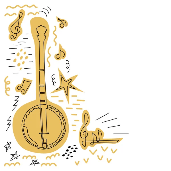 Υπόβαθρο Doodle Διάνυσμα Συναυλία Μουσικής Αφίσας Φεστιβάλ — Διανυσματικό Αρχείο