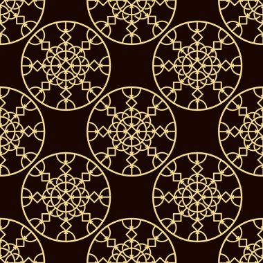 Sihirli runik sembollü kusursuz desenler, mandalalar. Kutsal geometri. Ezoterik mandala sembolleri. Esrarengiz antik semboller. Vektör arkaplanı .