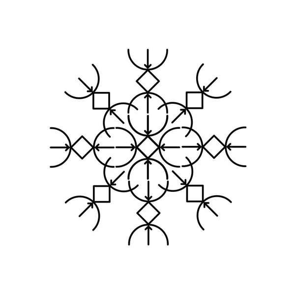 Magic Runic Symbols Sacred Geometry Mandala Medieval Sign Symbols Esoteric — Stock Vector