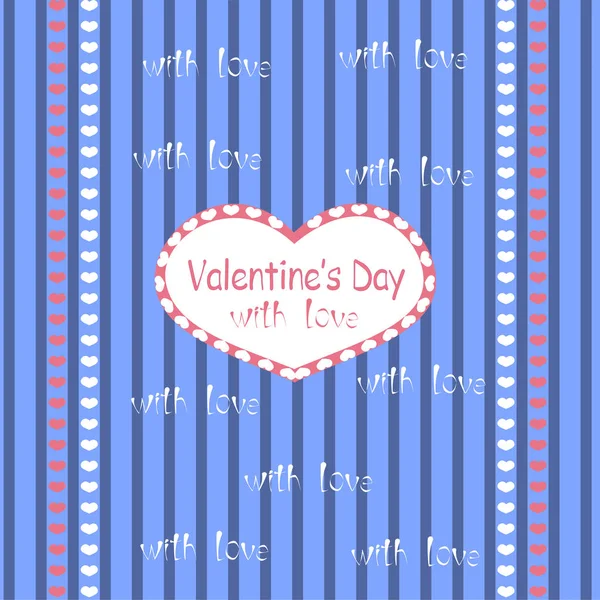 Aftelkalender voor Valentijnsdag patroon — Stockvector