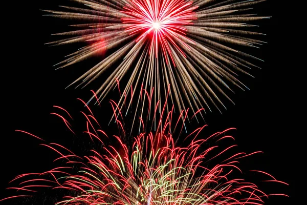 Fuegos Artificiales Cielo Nocturno — Foto de Stock