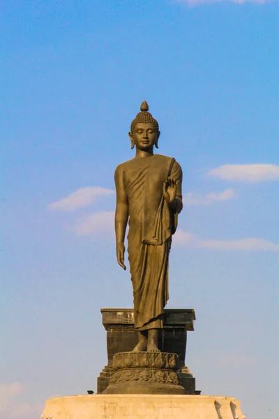 Posąg Buddy Buddhamonthon Northeast Khonkaen Tajlandia — Zdjęcie stockowe