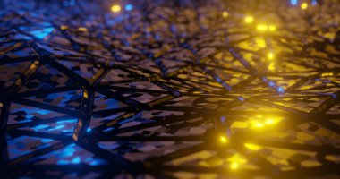 soyut Poli arkaplanı., 3B görüntüleme.