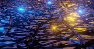 soyut Poli arkaplanı., 3B görüntüleme.