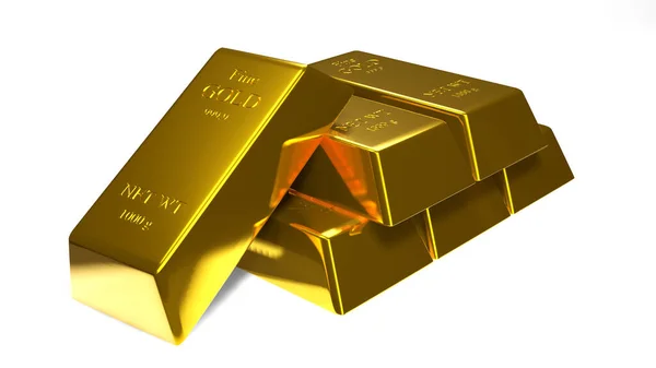 Gold Bar Gold Coin Business Rendering — Stock Photo, Image