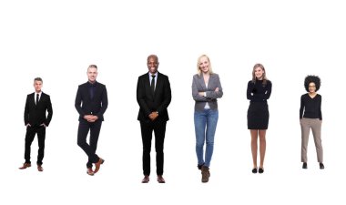 Bir grup beyaz arka plan önünde insan