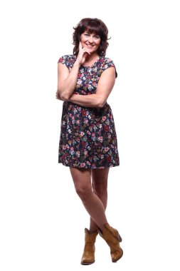 Güzel mutlu olgun kadın