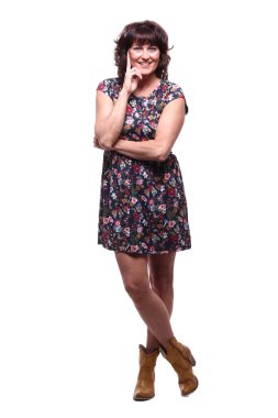 Güzel mutlu olgun kadın