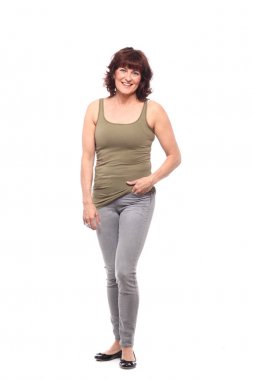 Güzel mutlu olgun kadın