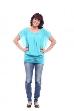 Güzel mutlu olgun kadın