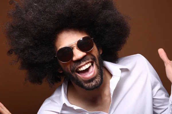 Portrait of a happy afro man