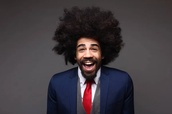 Portrait of a happy afro man