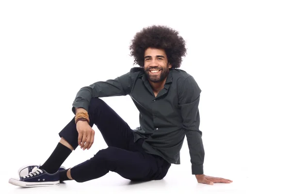 Retrato Hombre Con Afro — Foto de Stock