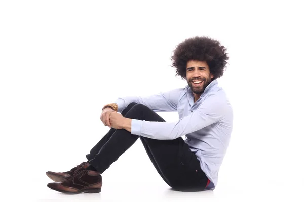 Porträtt Man Med Afro — Stockfoto