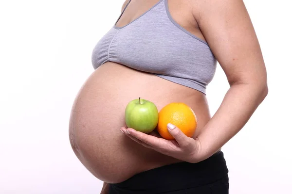 Portret Van Een Mooie Zwangere Vrouw — Stockfoto