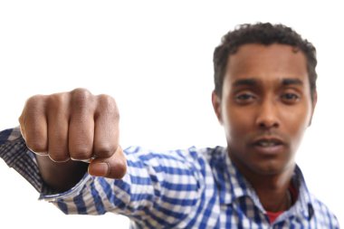 güzel, siyah bir adam portresi