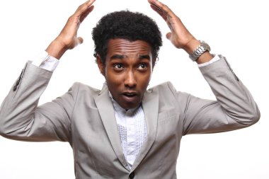 güzel, siyah bir adam portresi