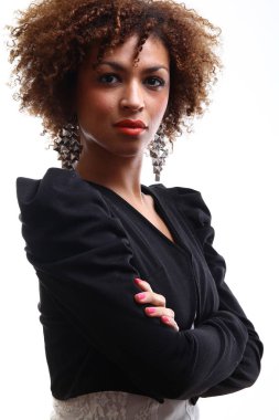 Güzel bir afro kadın portresi