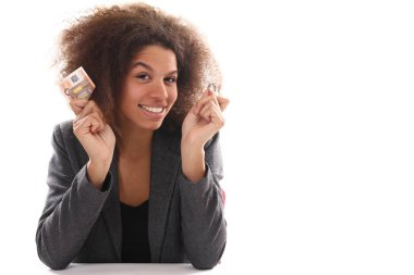 Güzel afro iş kadını