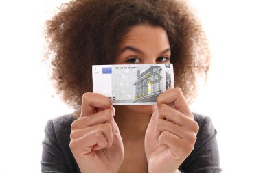 Güzel afro iş kadını