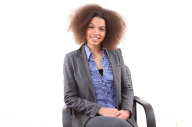 Güzel afro iş kadını