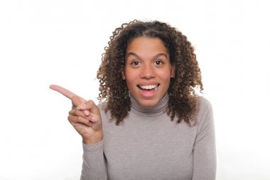 Güzel mutlu Afro kadın