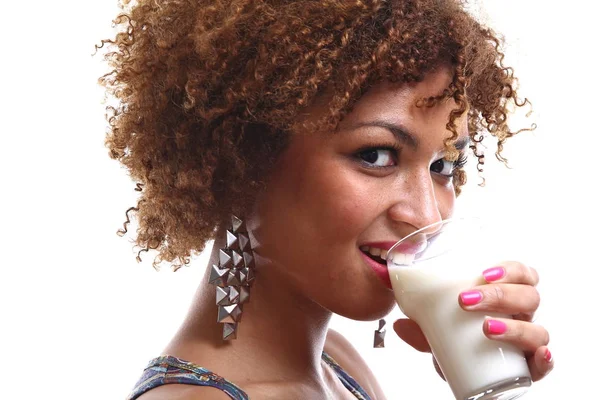 Portrait Beautiful Afro Woman — Stock Photo, Image