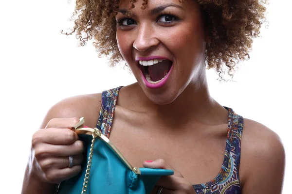 Retrato Una Hermosa Mujer Afro — Foto de Stock