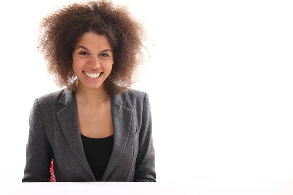 Mujer Afro Negocio Hermosa — Foto de Stock